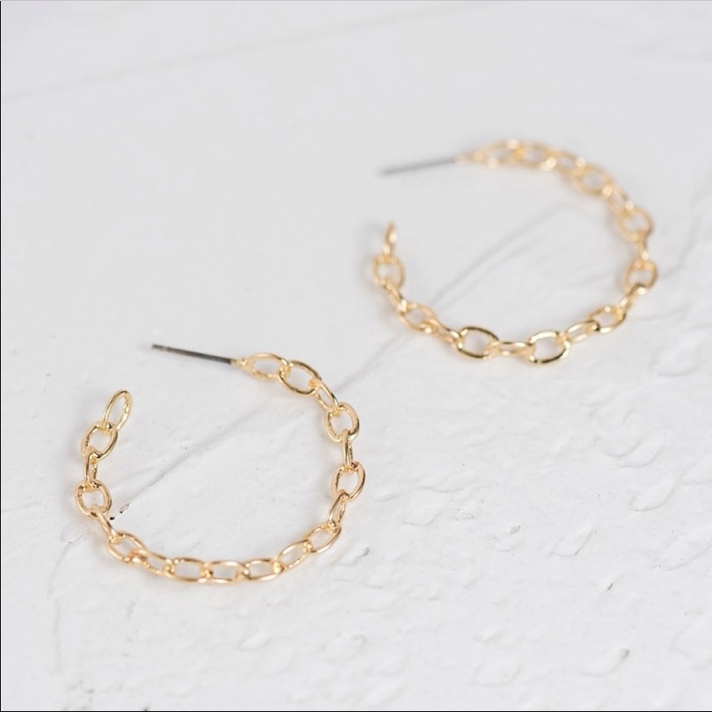 💕 linked hoop earrings 💕 - Picture 4 of 6